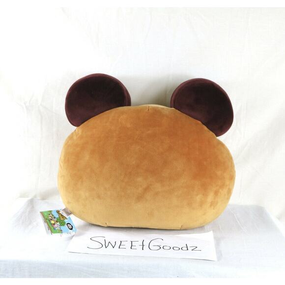 New Animal Crossing Tom Nook Plush Squishy Bear Head 11" New Stuffed Animal - Picture 2 of 4